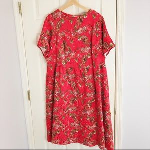 ASOS Red Quilted Midi Dress